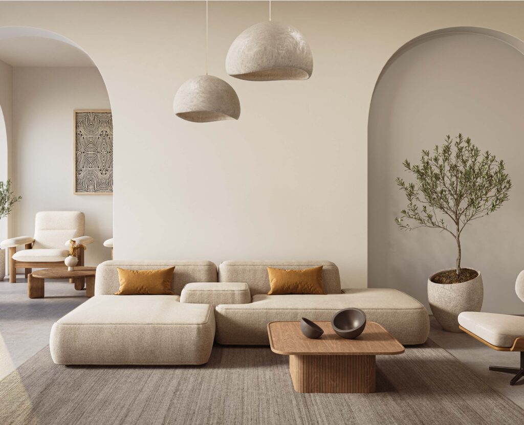 Luxury holiday home interior in Dubai with marina view managed by Solaya