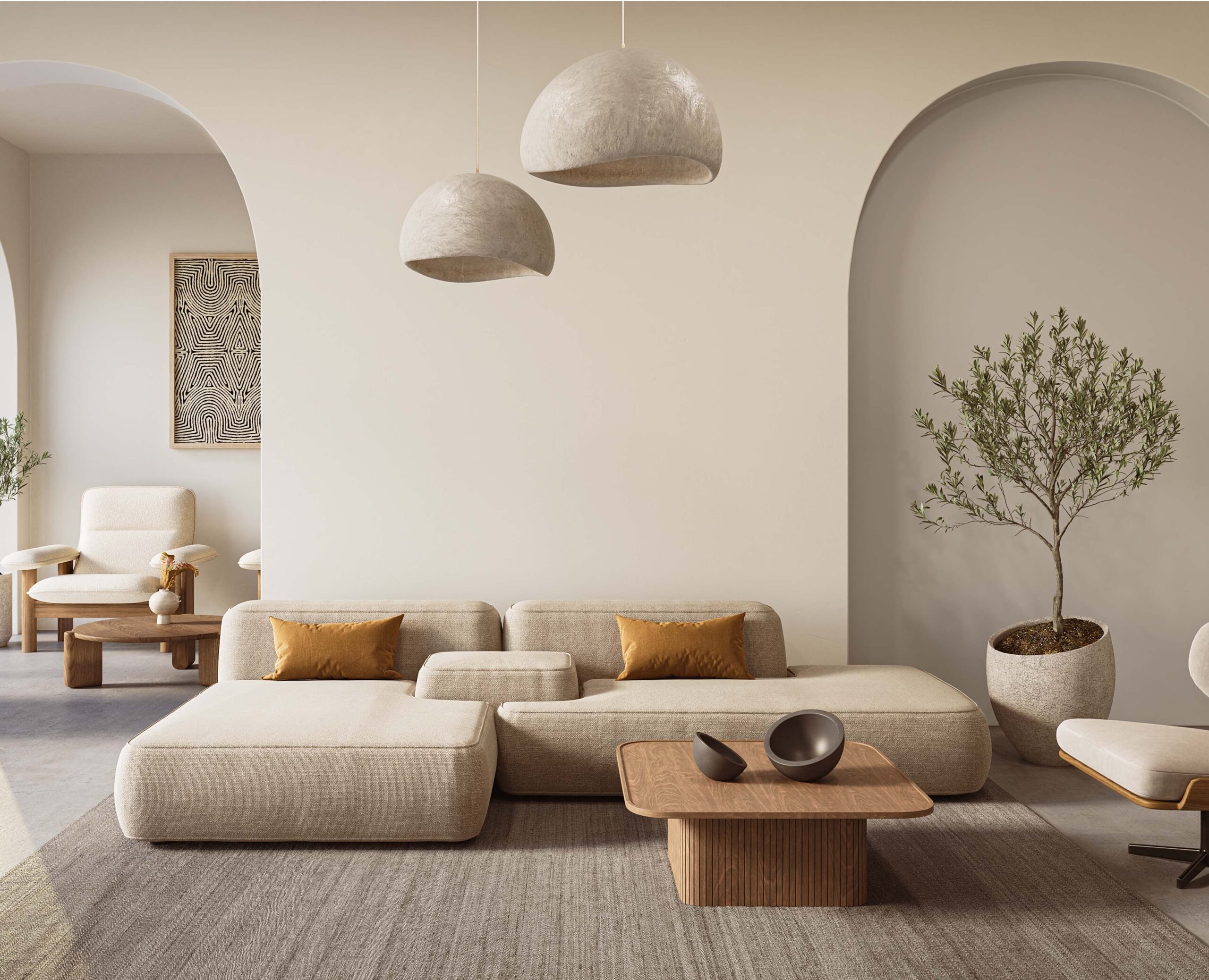 Luxury holiday home interior in Dubai with marina view managed by Solaya